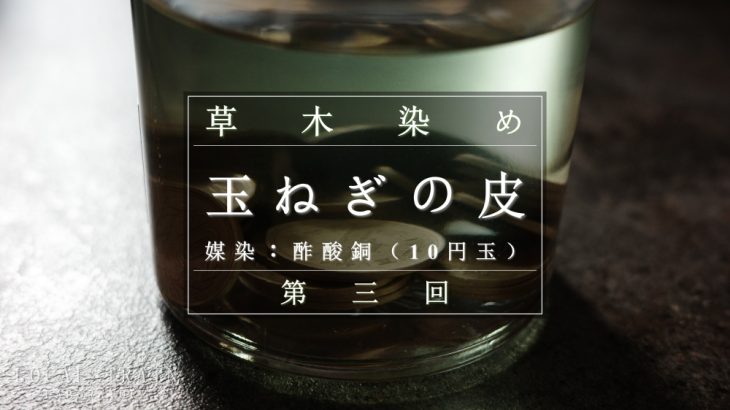 玉ねぎの皮を銅媒染とアルミ媒染で草木染め